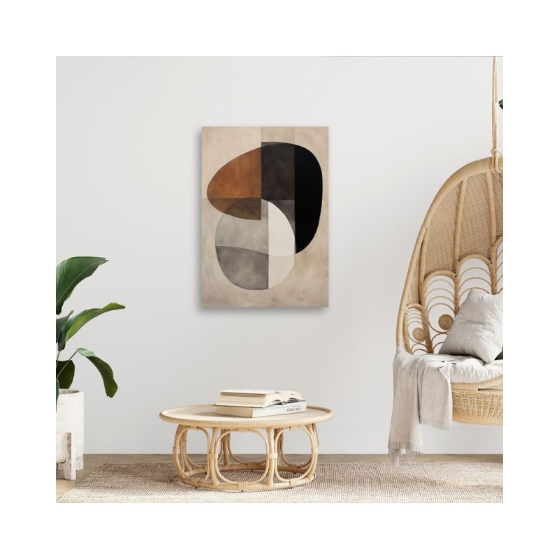 Wandbild für Wohnzimmer - Abstrakte Formen | Feeby