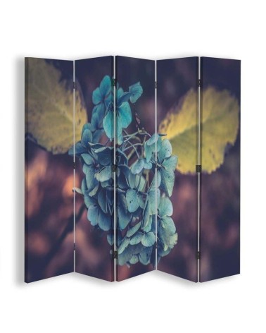 room divider - Macro scale turquoise flower | FEEBY