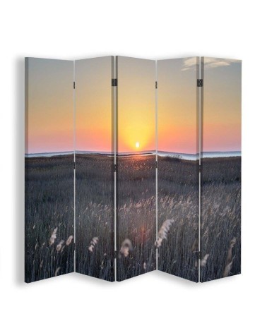 Decorative screen - Sunset over a meadow | FEEBY