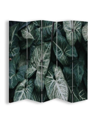 Modern room divider - Green leaves in macro scale | FEEBY