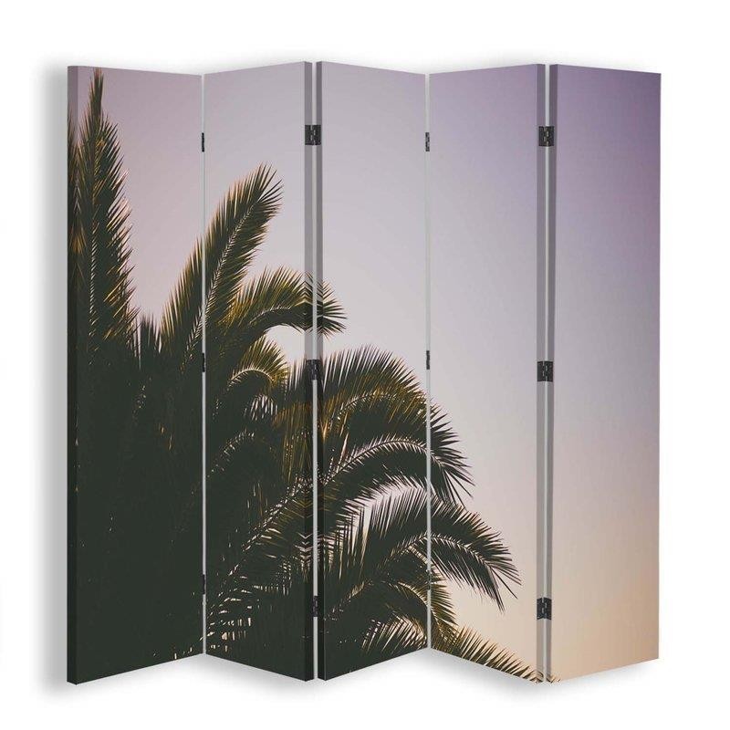 room divider - Palm tree on purple background | FEEBY