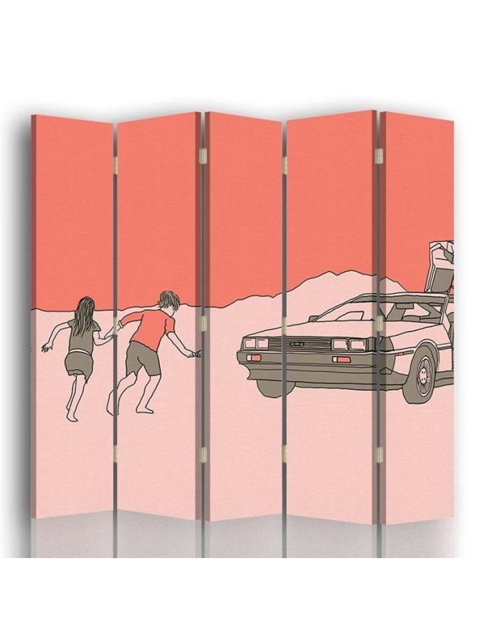 Parawan Różowy DeLorean - Febby.pl