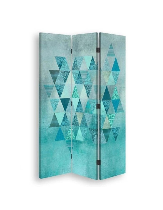 Living room divider - Collection of blue triangles | FEEBY