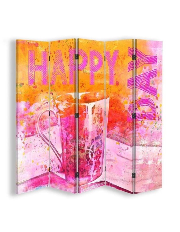 Parawan Napis Happy Day i kubek - Andrea Haase - Feeby.pl