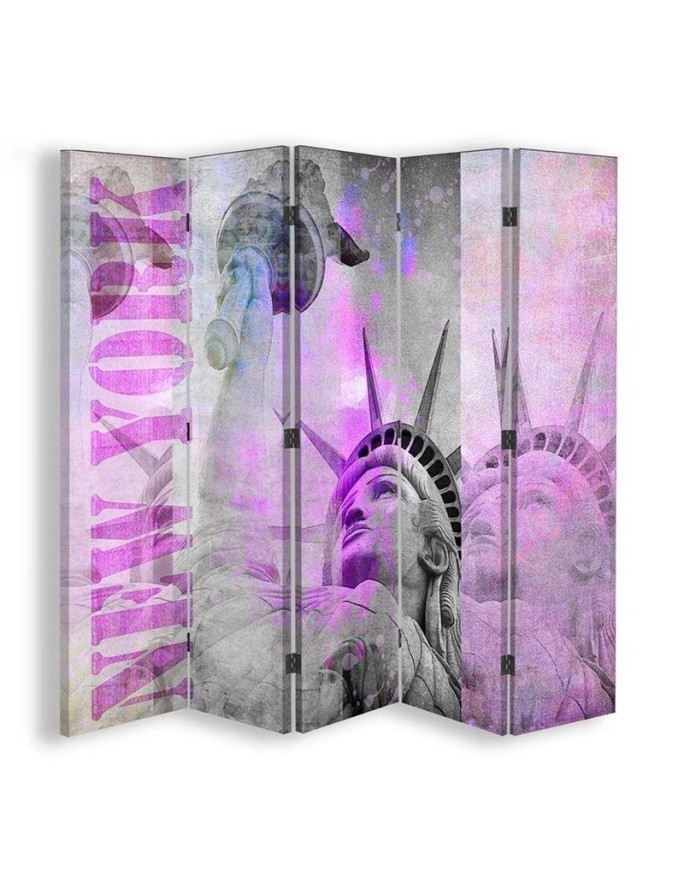 Parawan Statua wolności i napis New York - Andrea Haase - Feeby.pl
