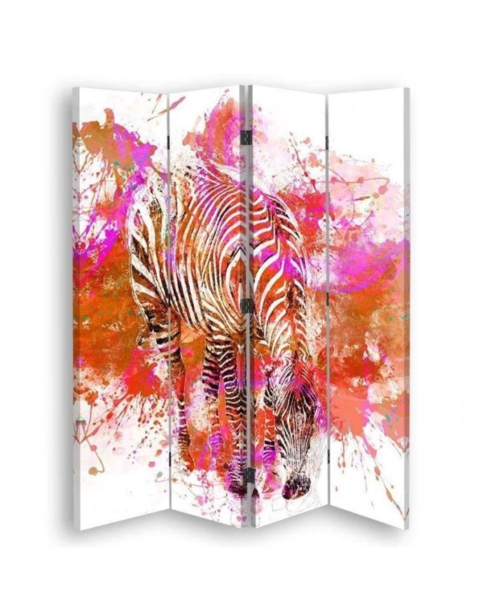 Parawan Kolorowa zebra watercolor - Andrea Haase - Feeby.pl