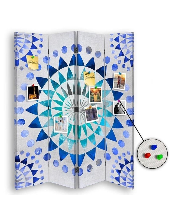 Parawan Mandala błękitna - Andrea Haase - Feeby.pl
