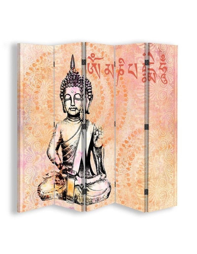 Parawan Mały budda na pomarańczowym tle - Andrea Haase - Feeby.pl
