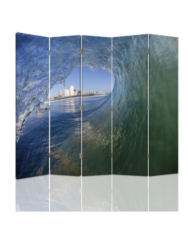 Living room divider - Wave with city view | FEEBY