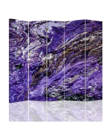 Bedroom divider - Rushing water in purple | FEEBY