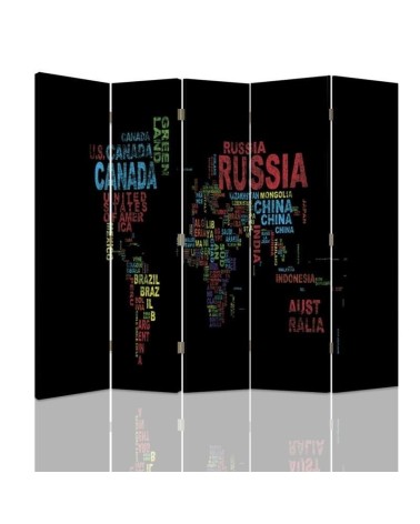 room divider - World map with captions | FEEBY