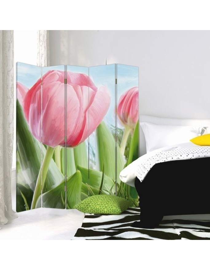 Parawan Dorodny różowy tulipan - feeby.pl