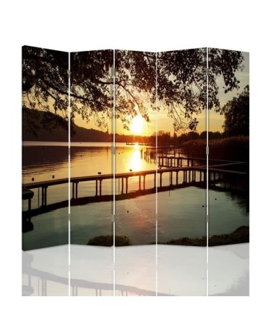 Multipart screen - Sunset on the river | FEEBY