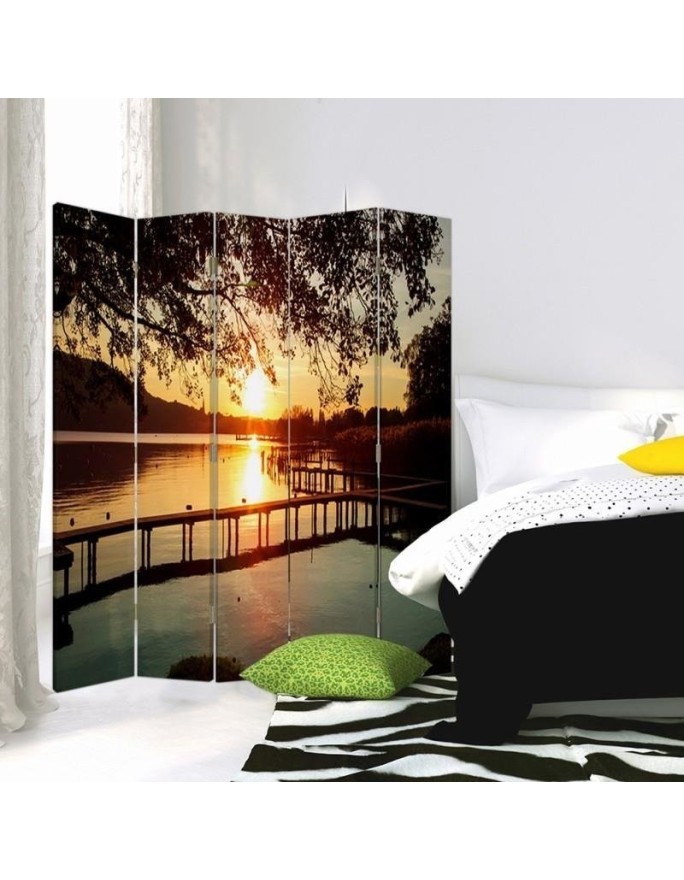 Multipart screen - Sunset on the river | FEEBY