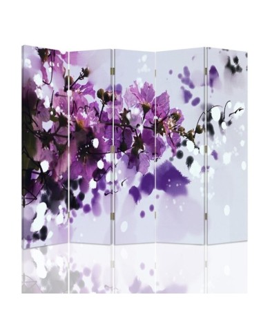 Decorative screen - Beauty of purple flowers | FEEBY