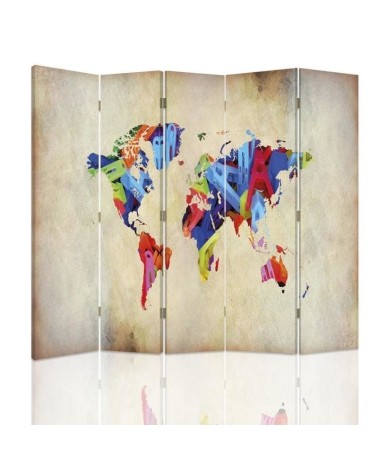 Modern screen - Coloured world map | FEEBY
