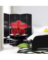 Parawan Zen z czerwoną orchideą - feeby.pl