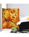 Room divider - Map with portrait of a woman | FEEBY