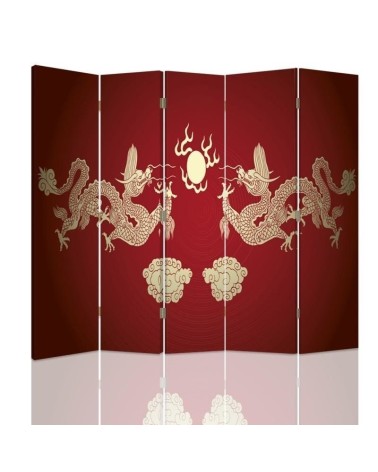 Two-sided screen - Red dragons | FEEBY