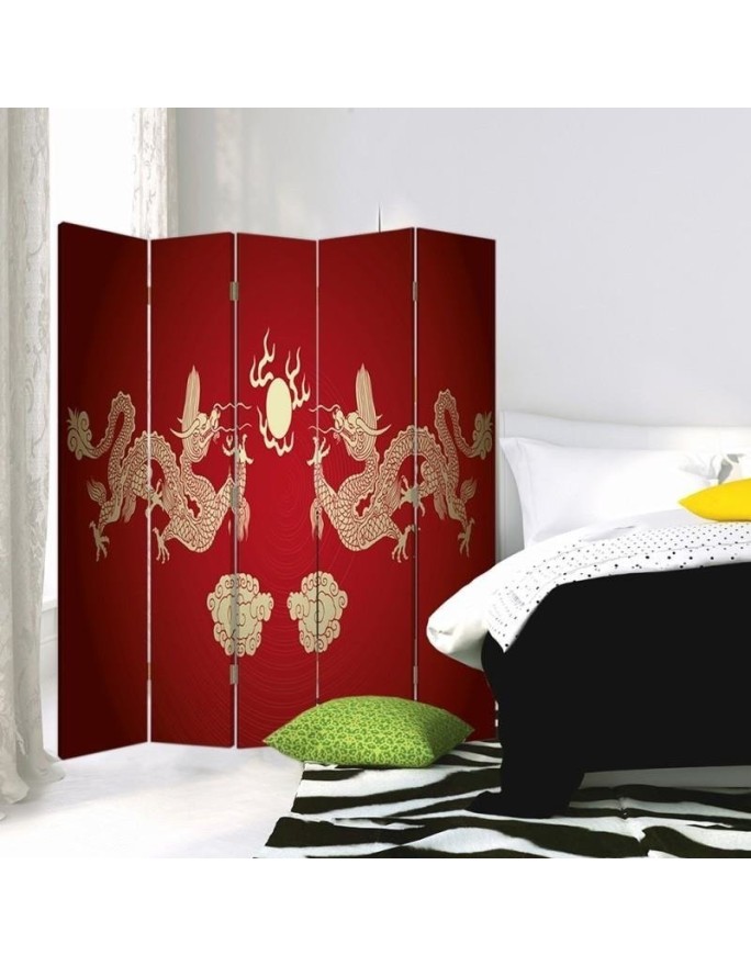 Two-sided screen - Red dragons | FEEBY