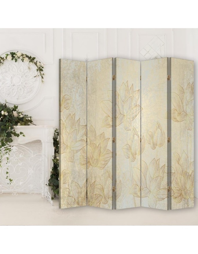 room divider - Golden flowers | FEEBY