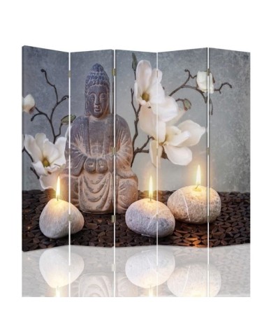 Parawan Budda w blasku świec - feeby.pl