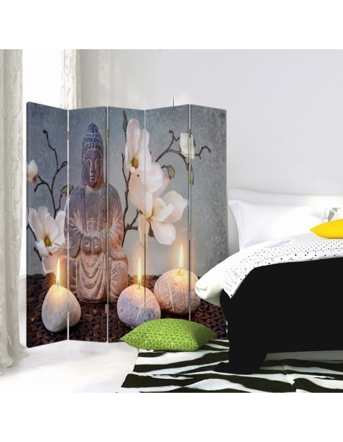 Parawan Budda w blasku świec - feeby.pl