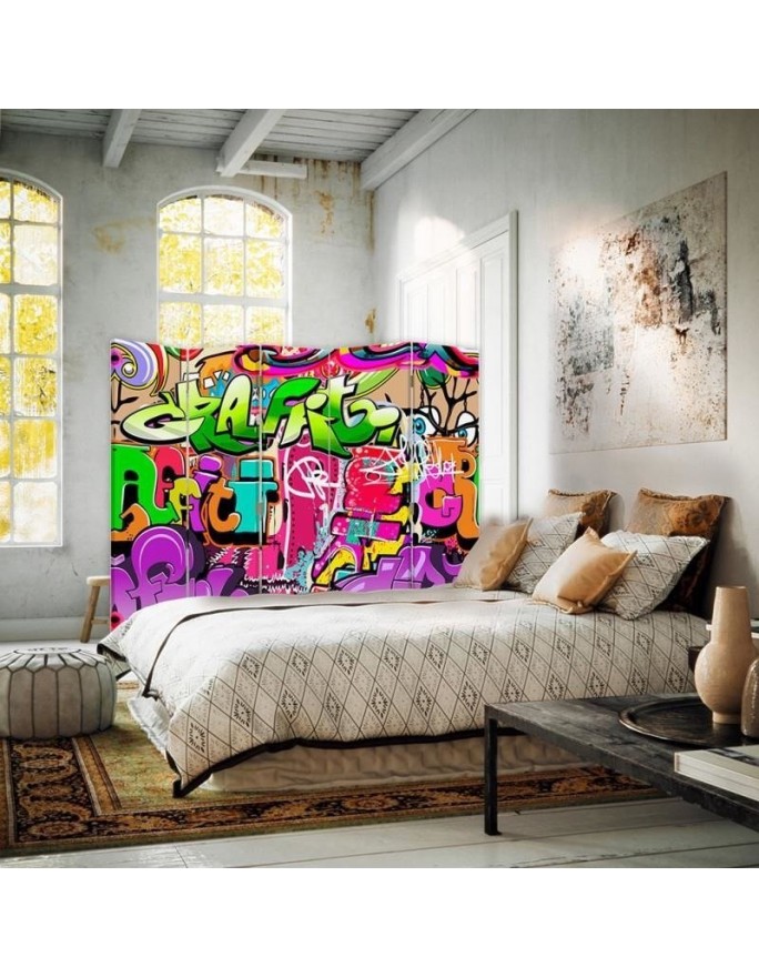 Parawan Abstrakcja z graffiti - feeby.pl
