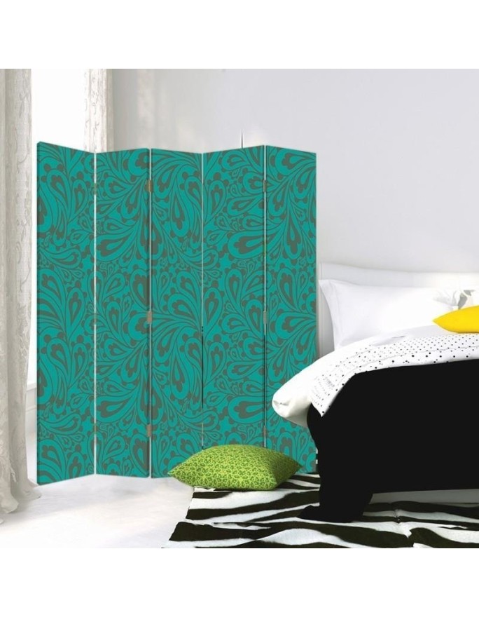 Parawan Tapeta w turkusie - feeby.pl