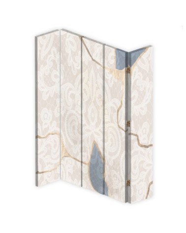 Beige bedroom divider - Delicate pattern in beige | FEEBY