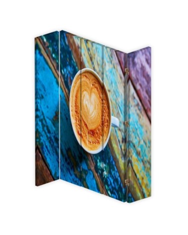 Living room divider - Coffee on a rustic table | FEEBY