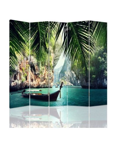 Bathroom divider - Boat in the tropics | FEEBY