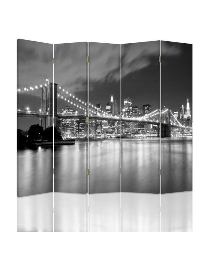 Parawan Brooklyn Bridge nocą - feeby.pl