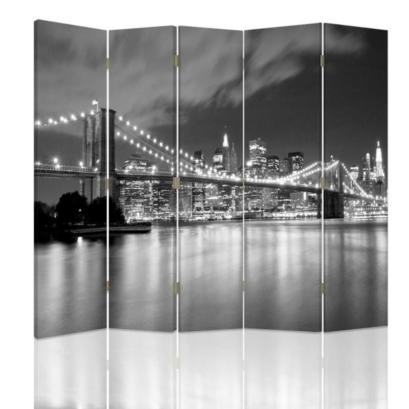 Parawan Brooklyn Bridge nocą - feeby.pl