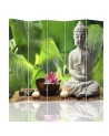 Parawan Budda na tle liści - feeby.pl