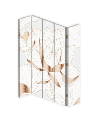 Bedroom divider - Lotus flower in beige | FEEBY