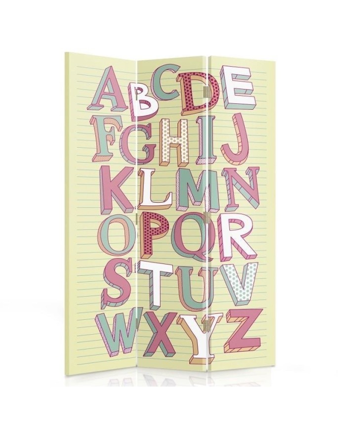 Parawan Alfabet w pastelach - feeby.pl