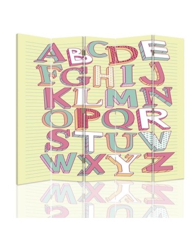 Children's room divider - Alphabet in pastels | FEEBY
