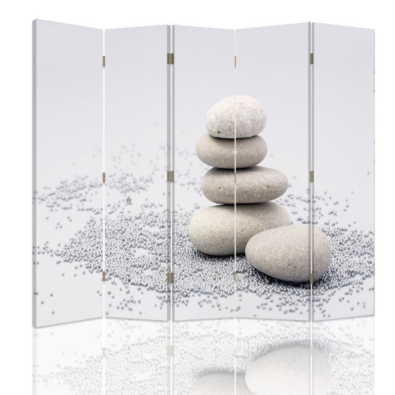 Parawan do spa Kamienie Zen Biały  - feeby.pl