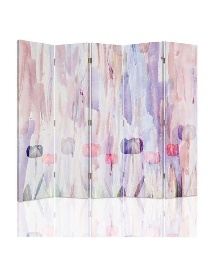 Room divider - Painted flowers in pastels | FEEBY