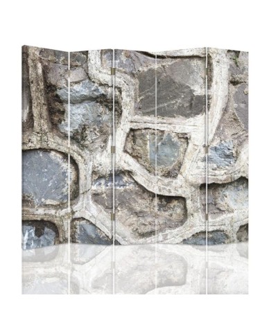 Practical bedroom divider - Grey stone wall | FEEBY