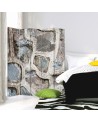 Practical bedroom divider - Grey stone wall | FEEBY