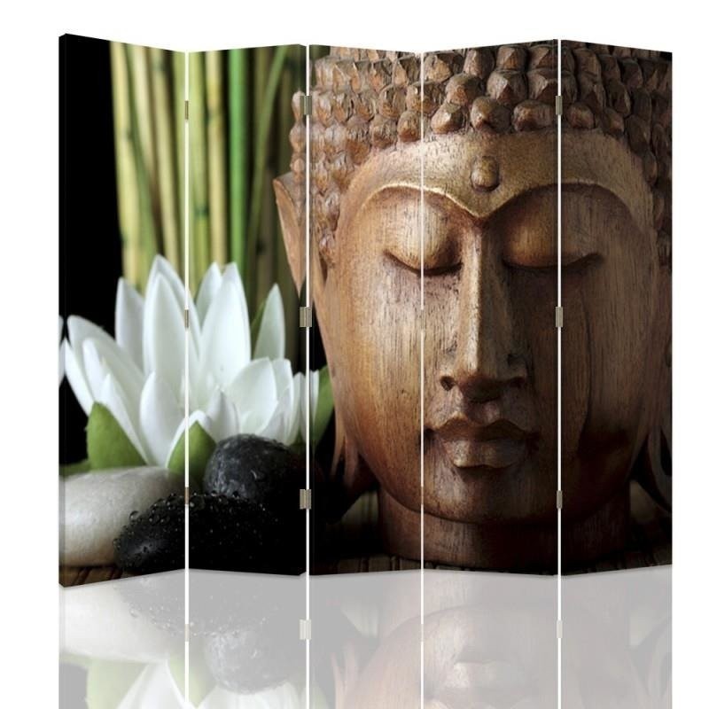 Parawan Budda w drewnie - feeby.pl