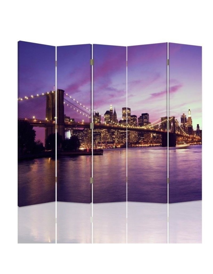 Parawan Manhattan zatopiony we fiolecie - feeby.pl
