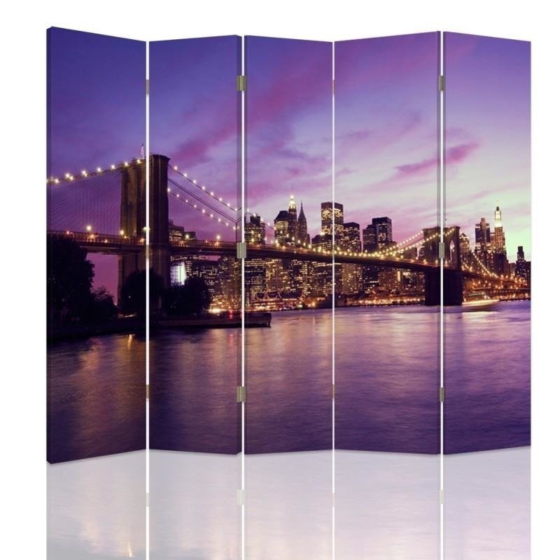 Parawan Manhattan zatopiony we fiolecie - feeby.pl