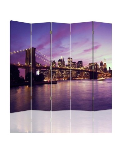 Parawan Manhattan zatopiony we fiolecie - feeby.pl