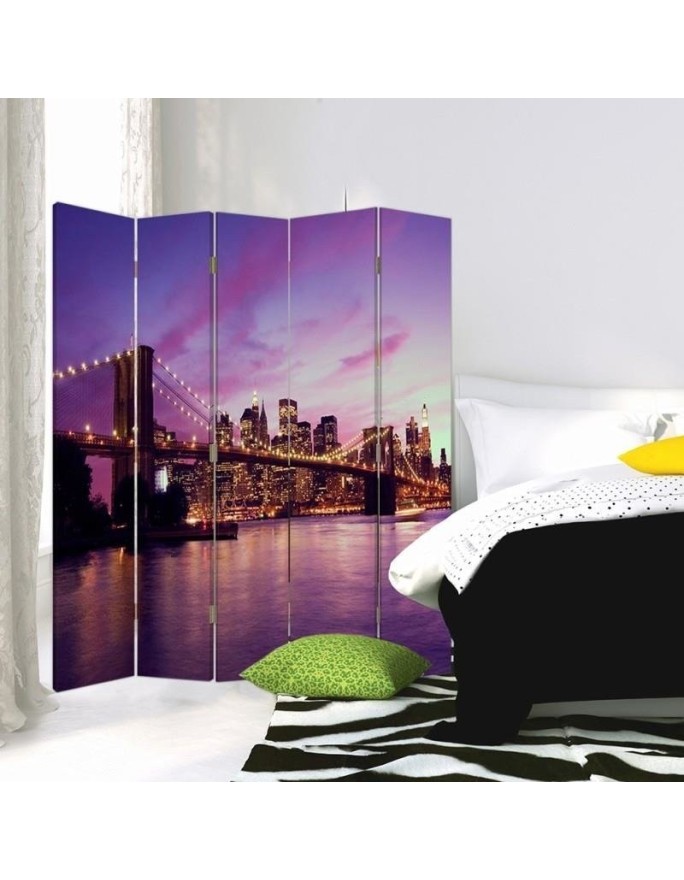 Parawan Manhattan zatopiony we fiolecie - feeby.pl