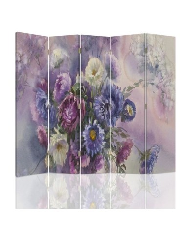 Practical living room divider - Purple bouquet of flowers | FEEBY