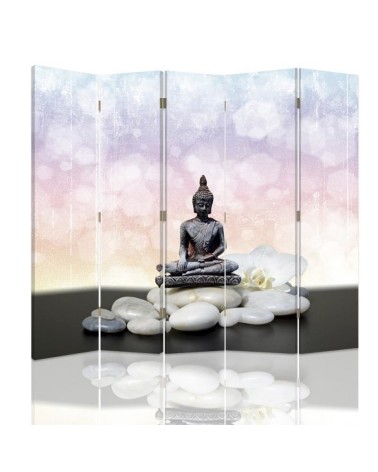 Decorative screen - Buddha figurine and stones | FEEBY