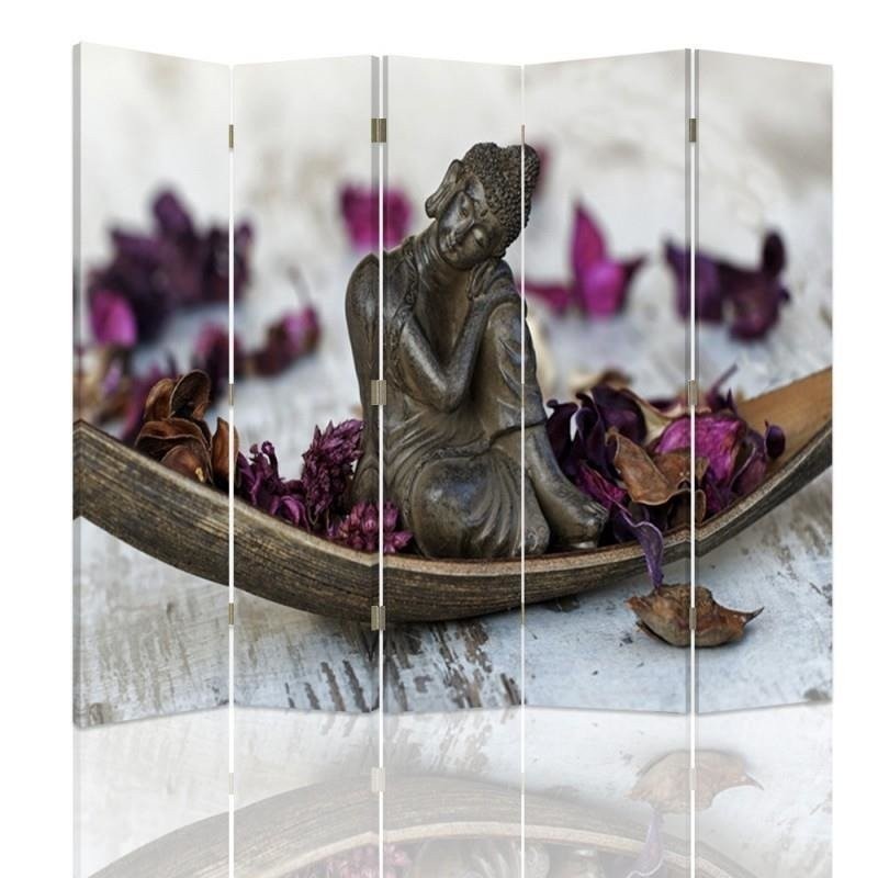 Parawan Budda we fioletowych płatkach - feeby.pl